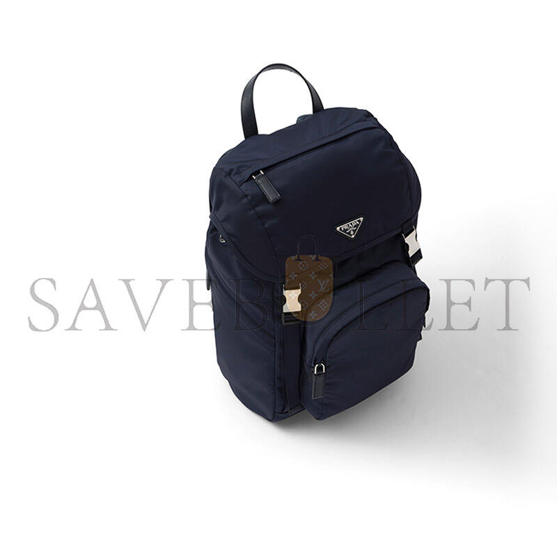 Pra*a re-nylon and saffiano leather backpack 2vz135 (45*27*17cm)